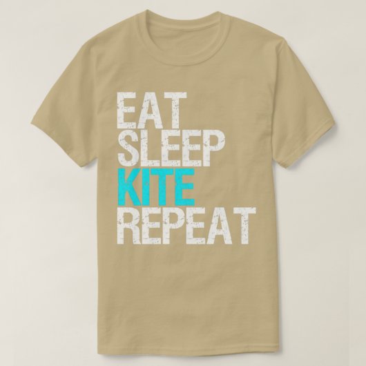 スリープ食べカイトリピートKithsurfingギフト Tシャツ (デザイン正面)