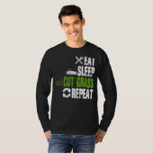スリープ食べカットグラスリピート造園地裁機 Tシャツ (正面フル)