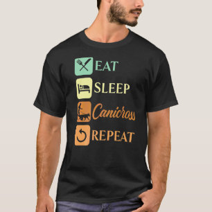 スリープ食べカニクロスレピードドッグランニングズスポーツジョギー Tシャツ
