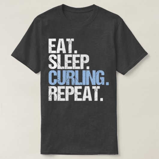 スリープ食べカーリングリピート10 Tシャツ (デザイン正面)