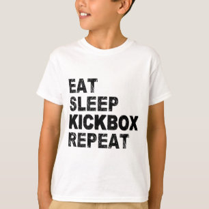 スリープ食べキックボックス繰り返し Tシャツ