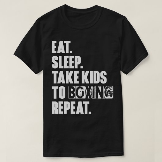 スリープ食べキッズをボクシングリピートUniに取る Tシャツ (デザイン正面)