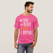 スリープ食べキツネリピートキツネ Tシャツ (正面フル)