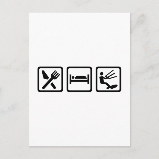 スリープ食べキテサーフィン ポストカード (正面)