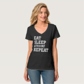 スリープ食べキテサーフリピート皮肉 Tシャツ (正面フル)