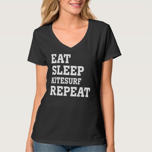 スリープ食べキテサーフリピート皮肉 Tシャツ (正面)