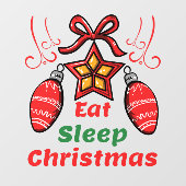 スリープ食べクリスマスクリスマスホーム ウィンドウサイン (シート)