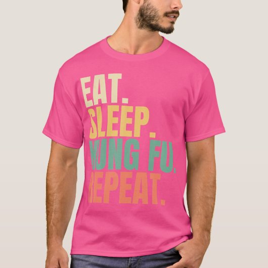スリープ食べクンフー繰り返し Tシャツ (正面)