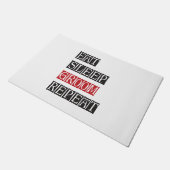 スリープ食べグルームリピート ドアマット (アングル)