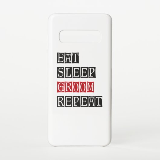 スリープ食べグルームリピート SAMSUNG GALAXYケース (裏面)