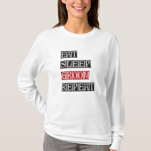 スリープ食べグルームリピート Tシャツ (正面)