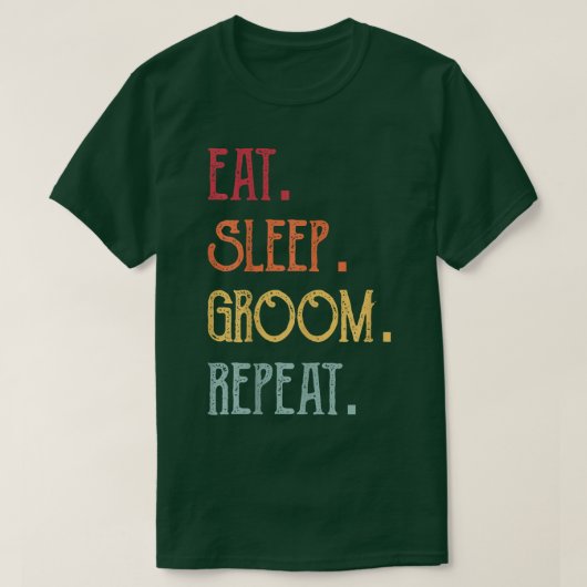 スリープ食べグルームリピート Tシャツ (デザイン正面)