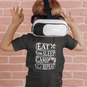 スリープ食べゲームのリピート Tシャツ