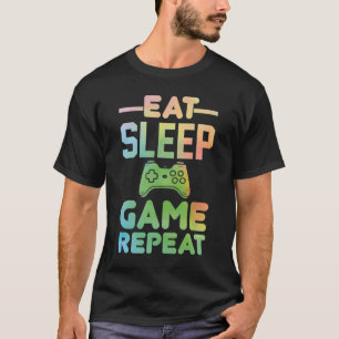 スリープ食べゲームのリピート Tシャツ
