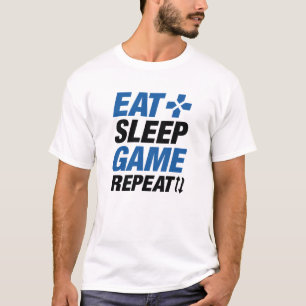 スリープ食べゲームのリピート Tシャツ