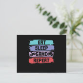 スリープ食べゲームリピート制御装置 ポストカード (スタンド正面)