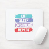 スリープ食べゲームリピート制御装置 マウスパッド (マウス)