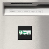 スリープ食べコンピューター（緑） マグネット (インサイチュ (食洗機))