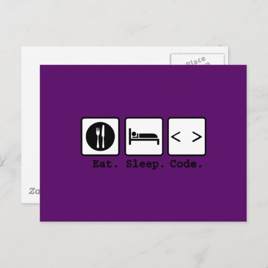 スリープ食べコードおたく衣服 ポストカード (正面/裏面)