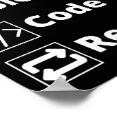 スリープ食べコードの繰り返しポスター ポスター (角)