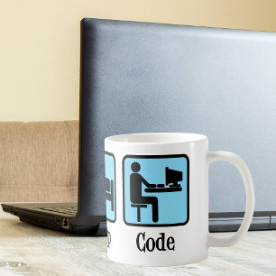 スリープ食べコードコンピュータのプログラマギーク コーヒーマグカップ