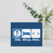 スリープ食べコード(html) ポストカード (スタンド正面)