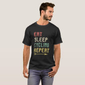 スリープ食べサイクリングリピートTシャツ Tシャツ (正面フル)