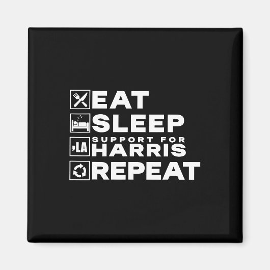 スリープ食べサポートHarris Repeat Kamala Harris 2024 マグネット (正面)