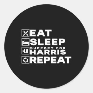 スリープ食べサポートHarris Repeat Kamala Harris 2024 ラウンドシール