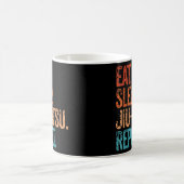 スリープ食べジウ実繰り返しおもしろいヴィンテージ武術A コーヒーマグカップ (中央)