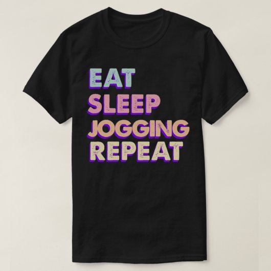 スリープ食べジョギングROFスリープ食べエアロビクスRepeat Cu Tシャツ (デザイン正面)