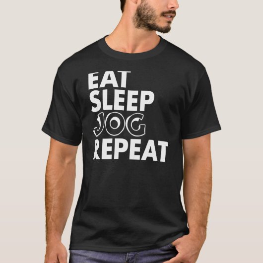 スリープ食べジョグリピートエクササイズ恋人 Tシャツ (正面)