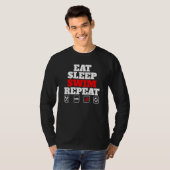 スリープ食べスイムリピート Tシャツ (正面フル)