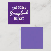 スリープ食べスクラップブックリピートスクラップブック作り スクエア名刺 (正面/裏面)