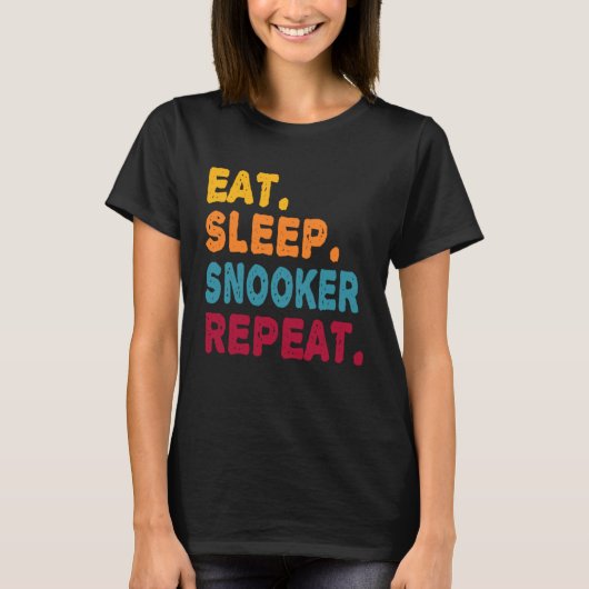 スリープ食べスヌーカーリピーター男の子男性女性スポーツPl Tシャツ (正面)