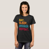 スリープ食べスヌーカーリピーター男の子男性女性スポーツPl Tシャツ (正面フル)