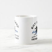 スリープ食べスノーボーディング繰り返し コーヒーマグカップ (中央)