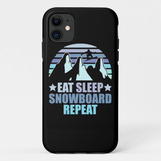 スリープ食べスノーボードリピート Case-Mate iPhoneケース (裏面)