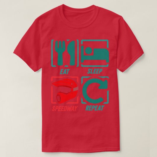 スリープ食べスピードウェイリピートSpeedway Tシャツ (デザイン正面)