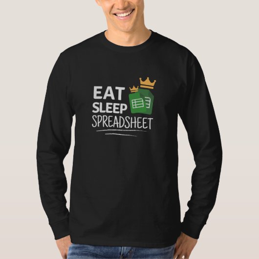 スリープ食べスプレッドシーTシャツ Tシャツ (正面)