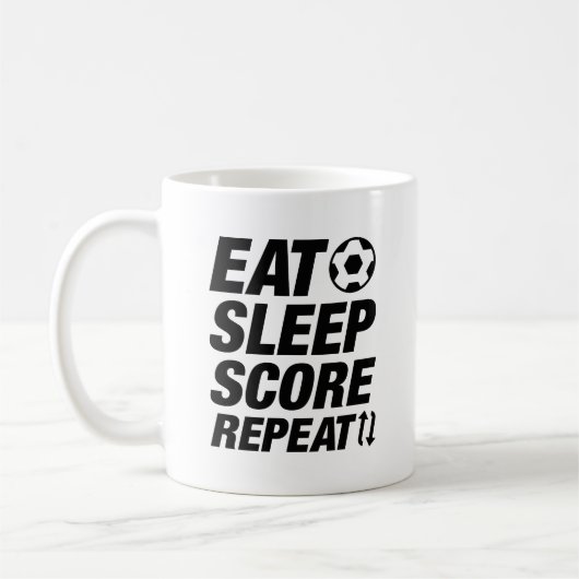 スリープ食べス・スコアの繰り返し コーヒーマグカップ (左)