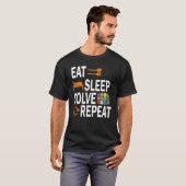 スリープ食べソルブMath Speed Cubing Genie Cub Tシャツ (正面フル)