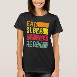 スリープ食べタップダンスリピート踊りレトロVi Tシャツ