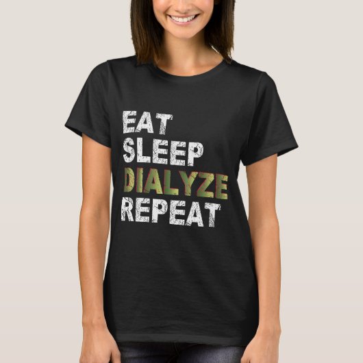 スリープ食べダイアリゼ反復 Tシャツ (正面)