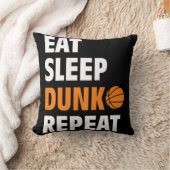 スリープ食べダンクリピートおもしろいバスケットボール クッション (ブランケット)