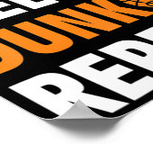 スリープ食べダンクリピートおもしろいバスケットボール ポスター (角)