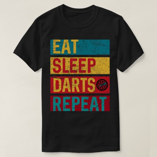 スリープ食べダーツリピート Tシャツ (デザイン正面)
