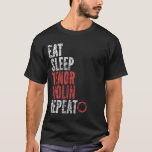 スリープ食べテノールヴァイオリンリピート Tシャツ