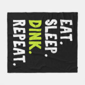 スリープ食べディンクの再おもしろい生ピックボール フリースブランケット (正面(横))