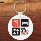 スリープ食べトランプのポーカー キーホルダー (正面)